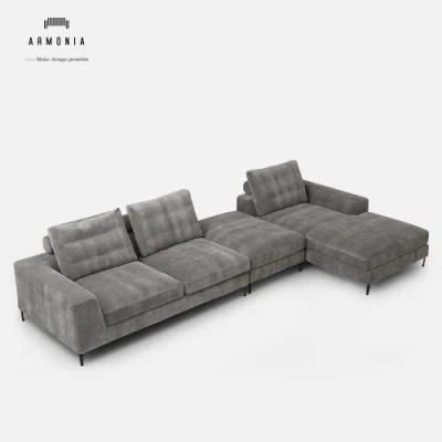 Sponge with Armrest China Recliner Chesterfield Genuine Sectional Sofa
