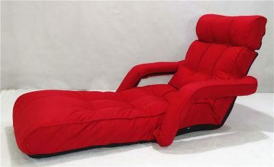 Red Fabric Modern Lazy Sofa Sleeper