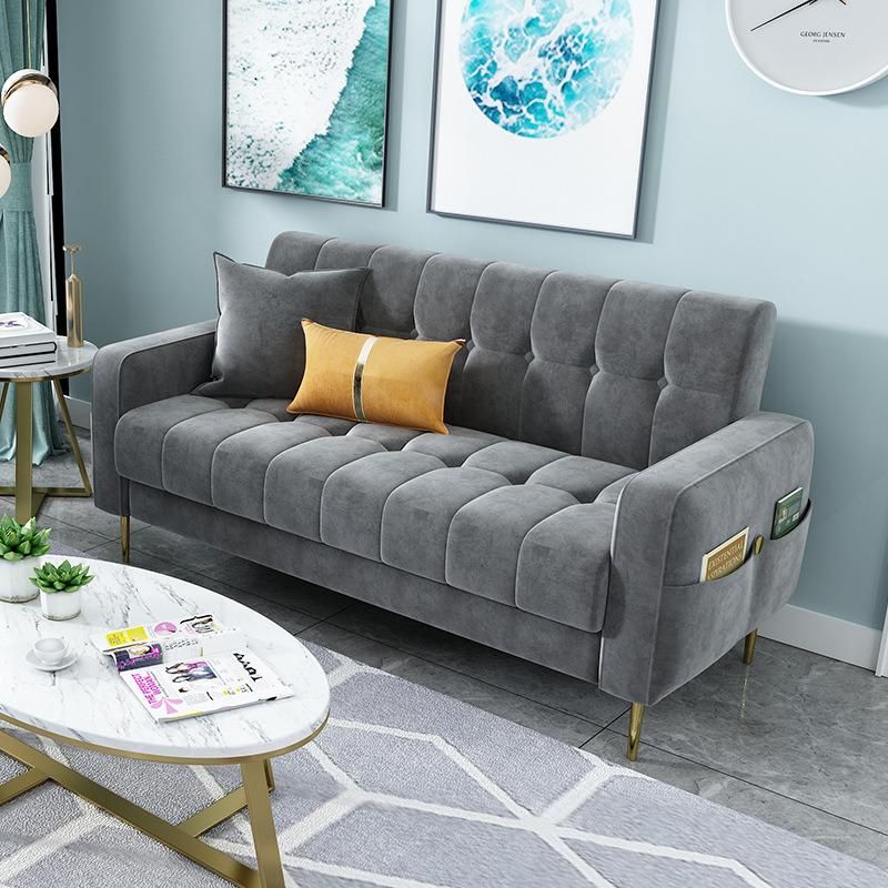 High Quality Chinese Fabric Living Room Sofa 1-3 Seaters Sectional Sofa