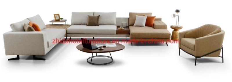 Modern Hotel Lobby Furniture Home Leather Fabric Leisure Sofa