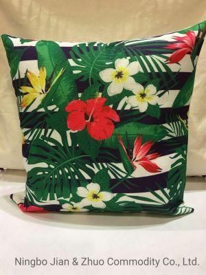 Custom Polyester Digital Printing Flowers Stripes Pillow Cushion Used for Home Decoration and Cars
