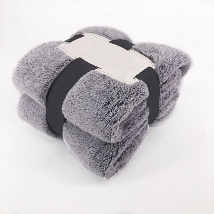 Super Soft 100% Polyester Plush Fuzzy Sofa Bedding Fluffy Fleece Fur Blanket