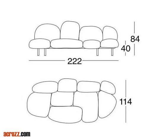 Cipria Sofa Factory Modern Design Fabric Chair Lounge Apartment Sofa 3 Seat Plush Sofa