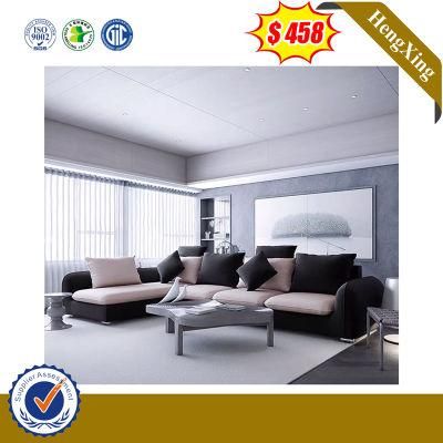 Wooden Frame Living Room Home Furniture Couch Sofas Set Silver Color L Shape Office Leather Sofa