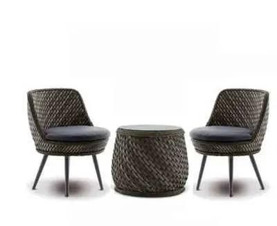 Outdoor Rattan Sofa Courtyard Flower Chair Garden Outdoor Villa Rattan Sofa