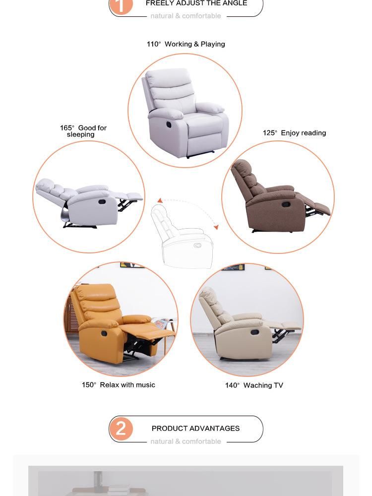 Leisure One Seat Living Room Manual Function Recliner Chair Sofa