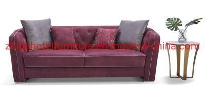 Luxury Lounge Leather Velvet Upholster Single Sofa for Living Room