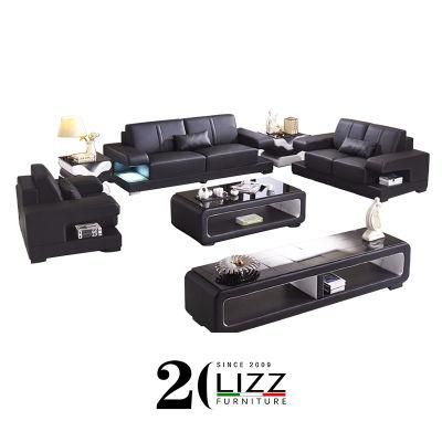 Modern Living Room Home Furniture Nordic Style Leather Sofa Set