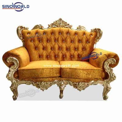 Sinoworld Top Sale Wood Carved Real Leather Sofa in Optional Sofas Seats