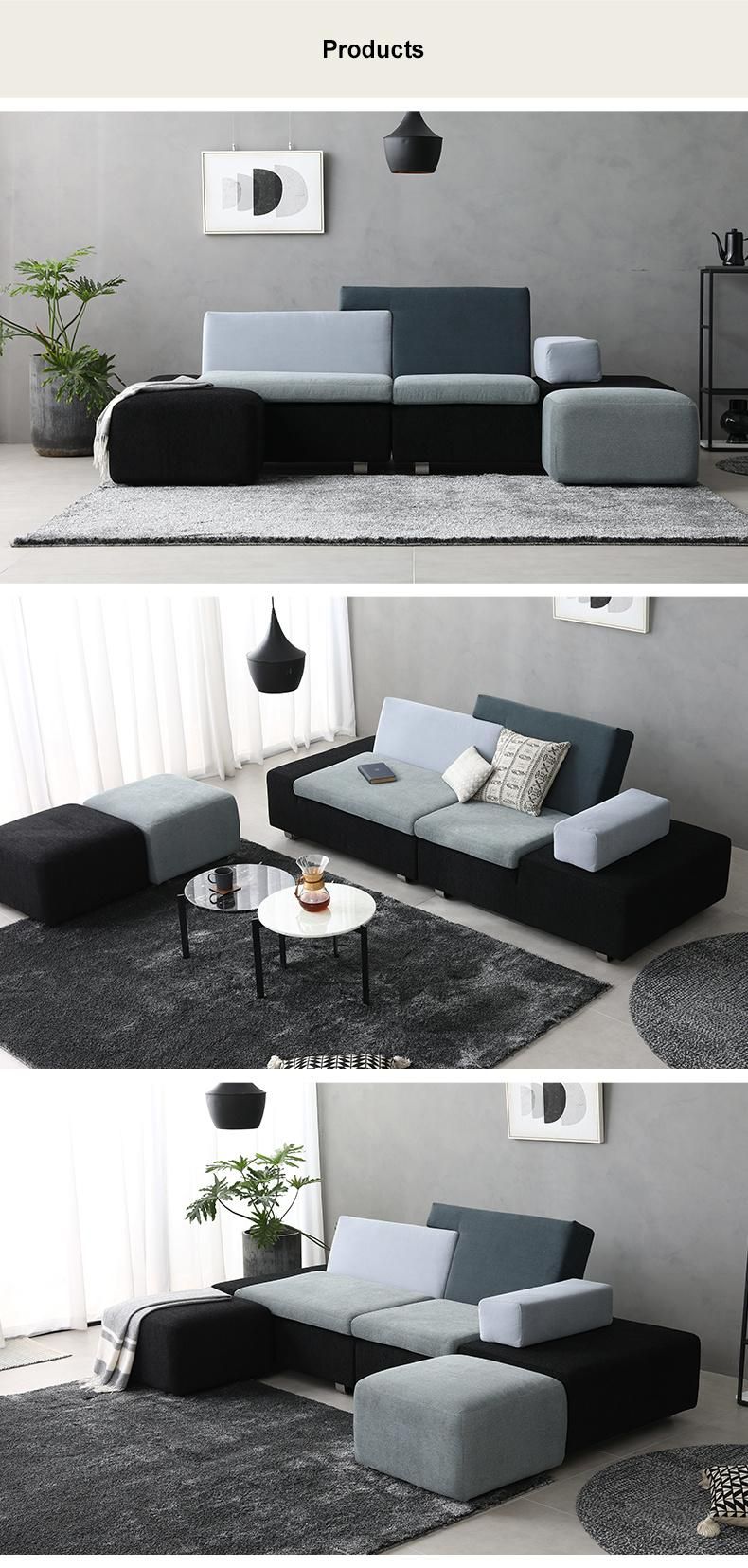 Fabric Non Inflatable Home Furniture Set Modern Latest Design Sofa