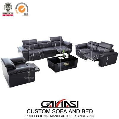 Modern Office and Reception Room Use Genuine Leather Sofa
