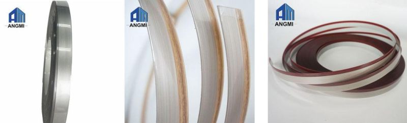 High Quality Solid White Wood Grain Edge Banger PVC Edge Banding Tape for Office/Kitchen/Cabinet Decoration