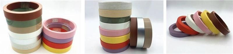 Latest Wide Solid Color Decorative Wood Veneer PVC Edge Banding Tapes Doors Self-Adhesive