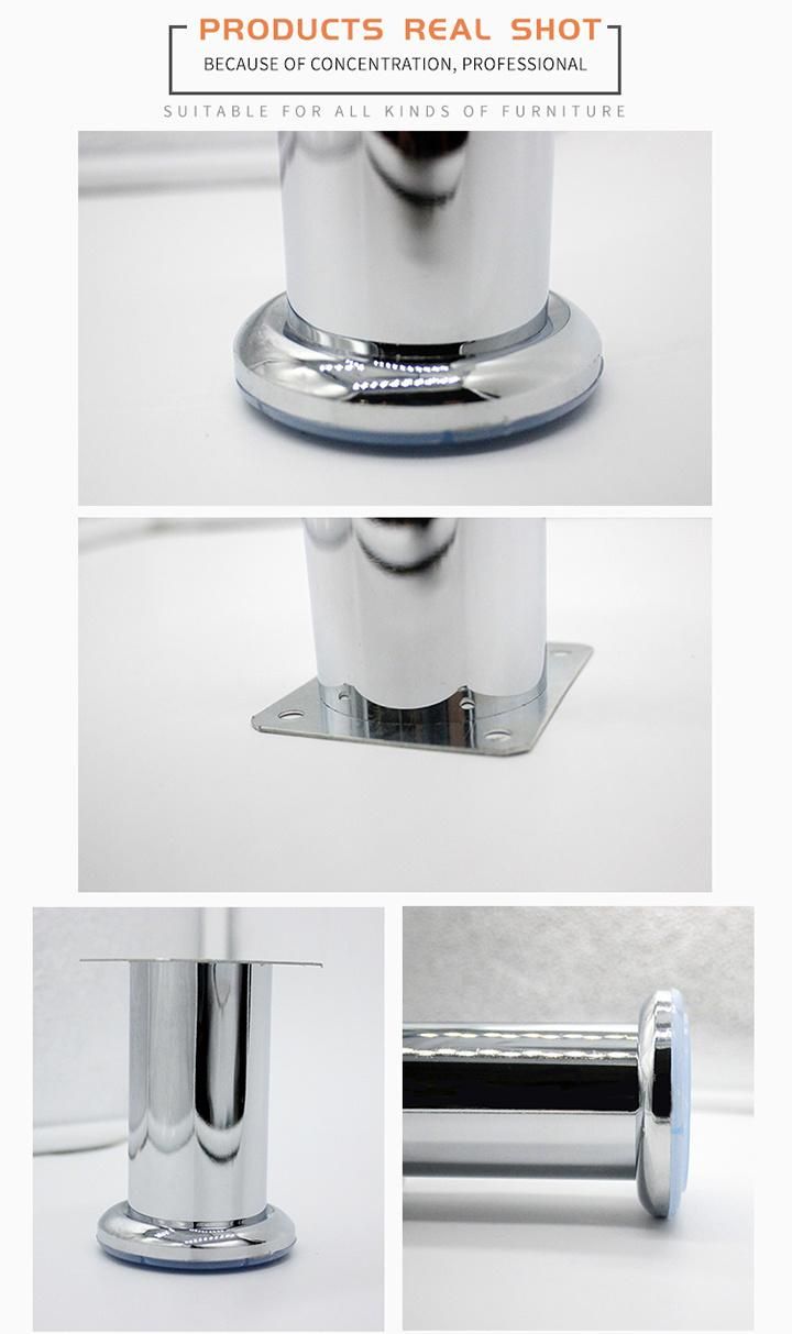 Modern Decorative Glass Metal Chrome Furniture Sofa Legs
