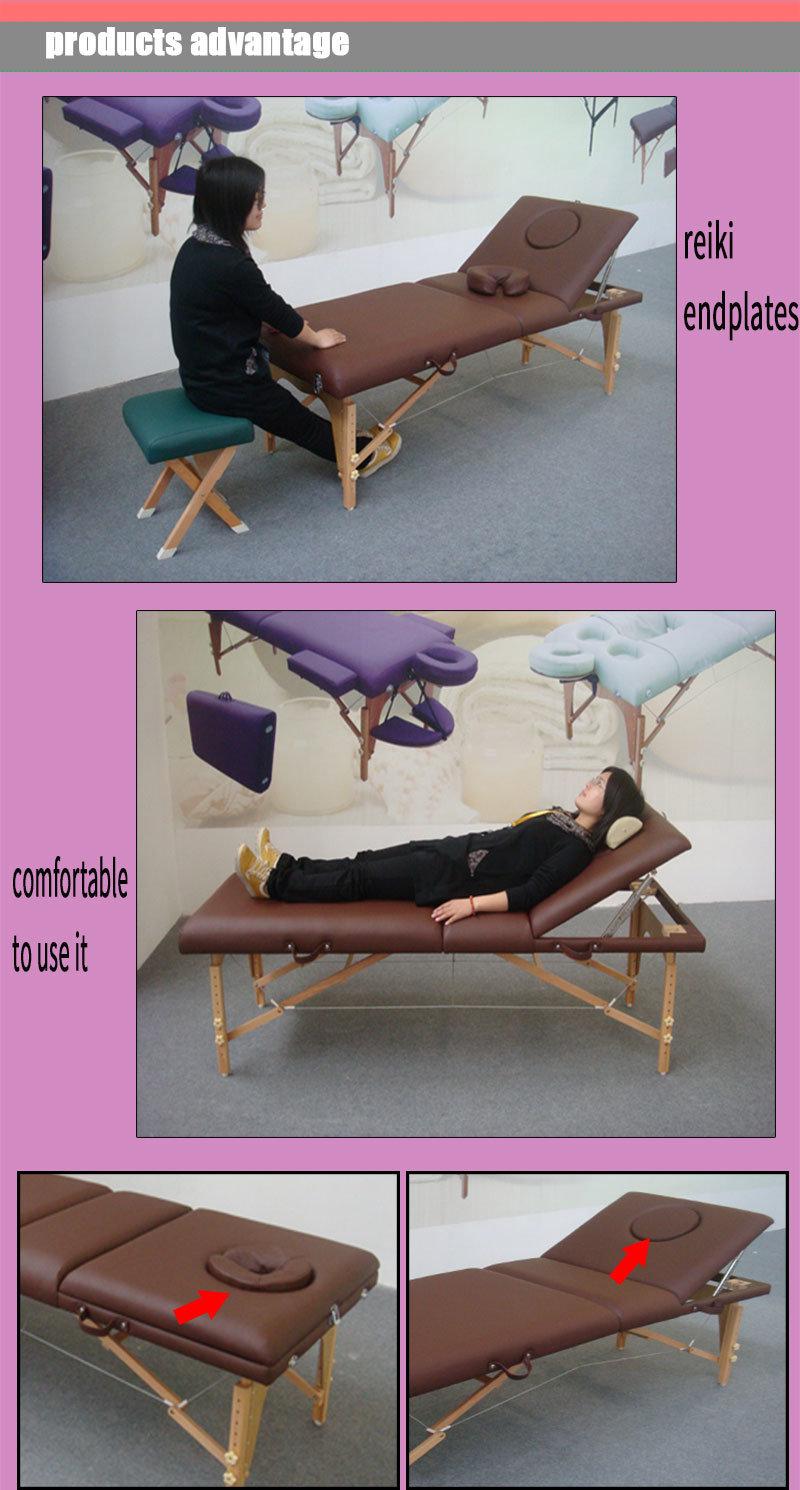 Portable Massage Table Massage Couch with Adjustable Backrest