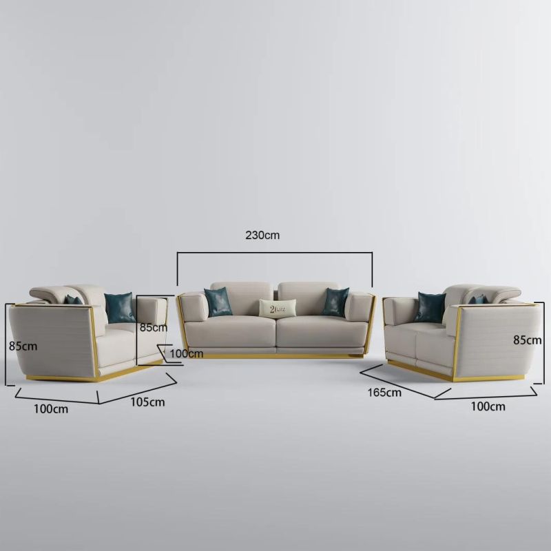 Italian Original Design Modern Geniue Leather Sectional 2 Seater Lounge Couch Sofa for Home Decoration