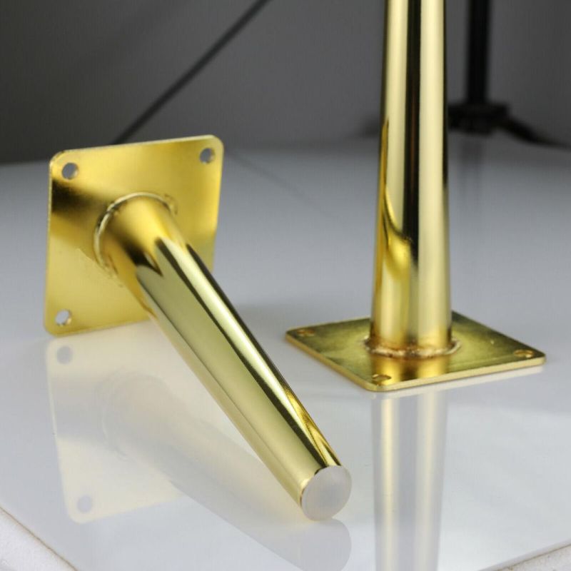 Glossy Furniture Leg Golden Steel Metal Feet for Sofa Chairs Settee Cabinets