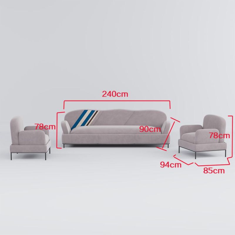 2022 Chinese New Modern Design Sectional Home Furniture Velvet Loveseat Luxury Fabric Sofa