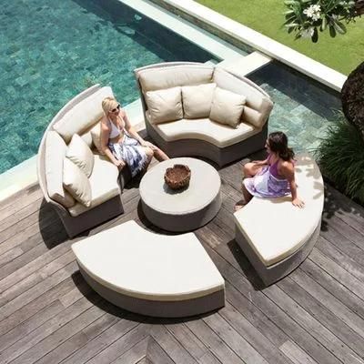 Outdoor Rattan Bed Outdoor Sofa Bed Outdoor Leisure Round Swimming Sofa Outdoor