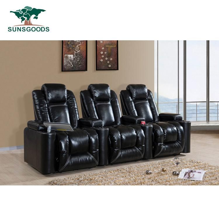 Elegant Black Color Recliner Seat Multi-Functional VIP Cinema Chair Sofa