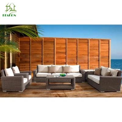 Patio Furniture Steel Frame PE Rattan Outdoor Garden Sofa Sets