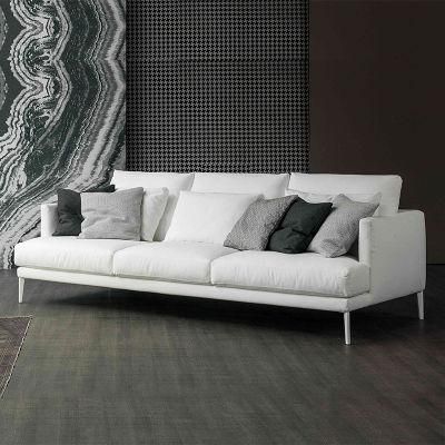 Fashion Living Room Solid Wood Frame Fabric Sofa