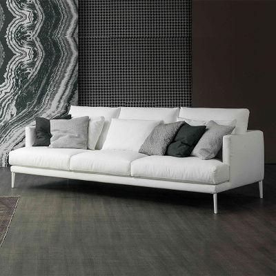 Fashion Living Room Solid Wood Frame Fabric Sofa