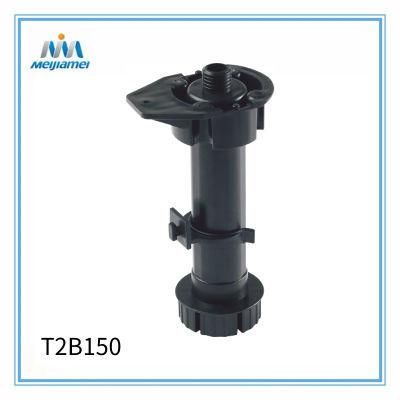 T2b150 Black Leveling Adjustable Feet in ABS Plastic Dowelled Type