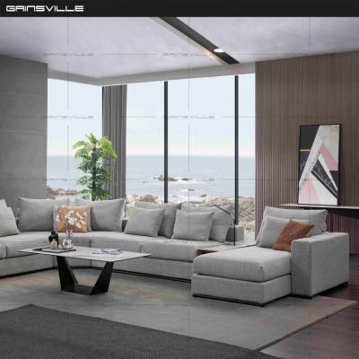 Guangdong Factory Living Room Sectional Corner Fabric Sofa Set R Home Furniture