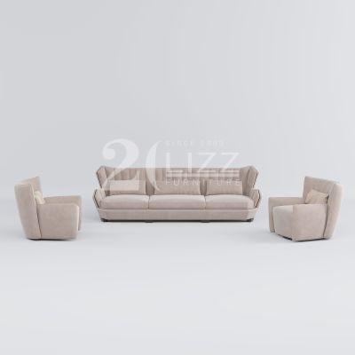 Modern Modular Fabric Sofa Set Popular 1+2+3 Loveseat Couch Living Room Floor Sofa with Good Quality