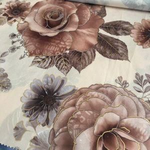 Brown Jacquard Plaid Sofa Cover Fabric