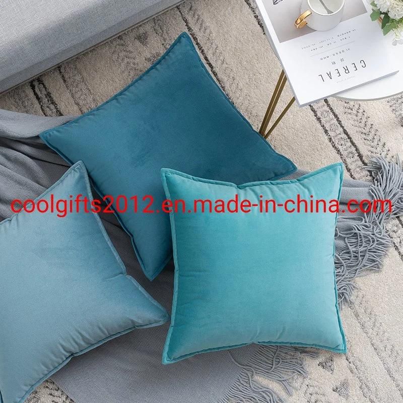 High Quality Velvet Solid Color Pillow Cushion Cover for Sofa Home