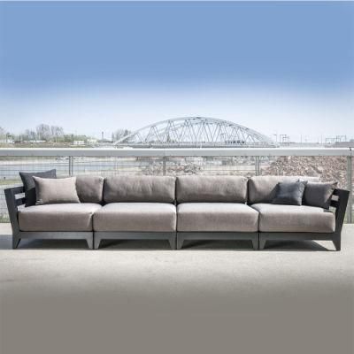 Modern Commercial Outdoor Aluminium Modular Middle Armless Sofa