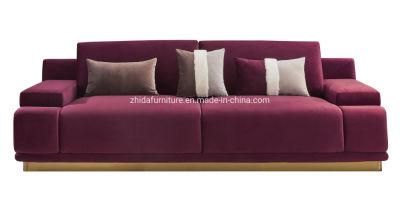 Luxury Home Furniture Comfortable Velvet Living Room Fabric Sofa