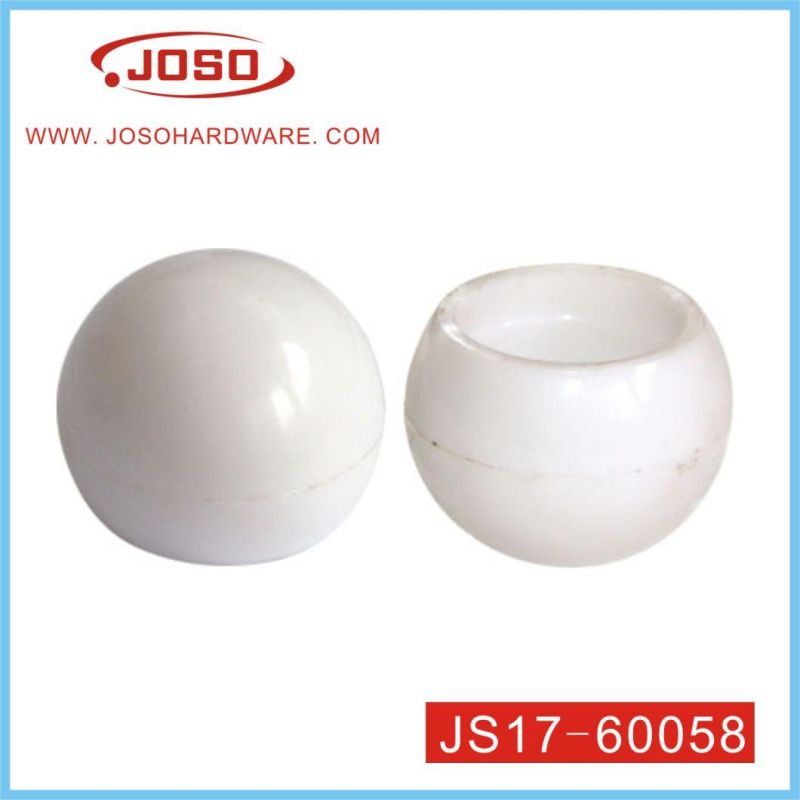 Plastic White Round Ball of Furniture Hardware for Tube