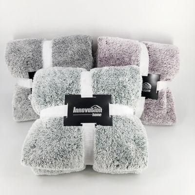 Super Soft 100% Polyester Plush Fuzzy Sofa Bedding Flannel Fleece Fur Throw Blanket