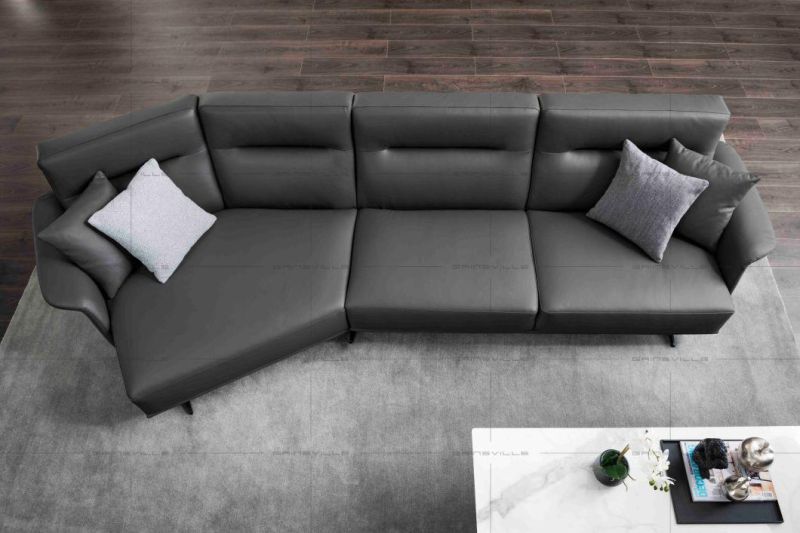 New Modern Home Furniture Multi-Functional Sectional Leather Sofa Furniture Made in China