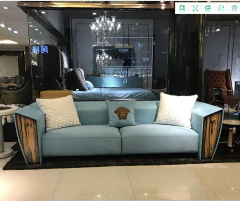 Italian Design Velvet Wood Upholstered Modern Home Furniture Living Room Sectional Sofa Living Room Sofa Set Furniture Luxury Sofa
