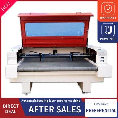 Njwg Auto Feeding Textile Clothes CO2 Laser Cutter for Making Clothes Shoes Sofa