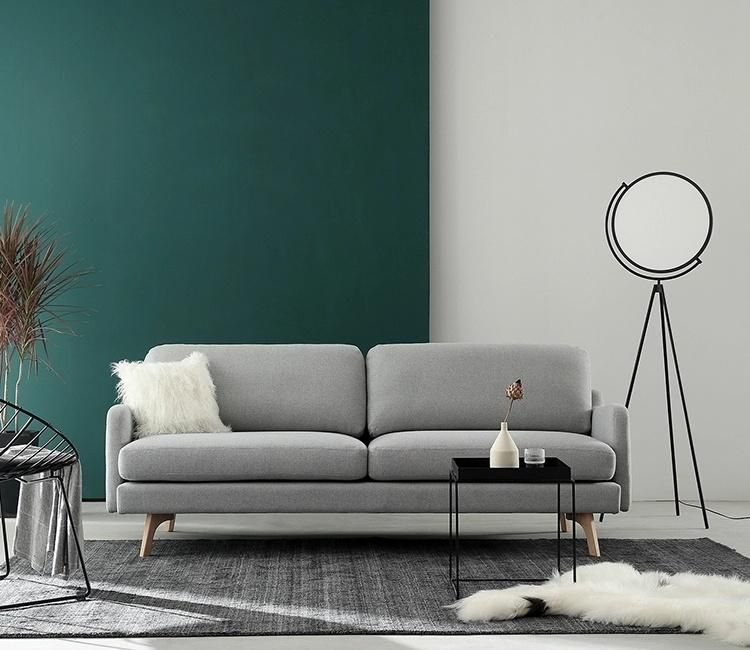 Japanese Minimalist Style Home Living Room Fabric Three Seat Sofa