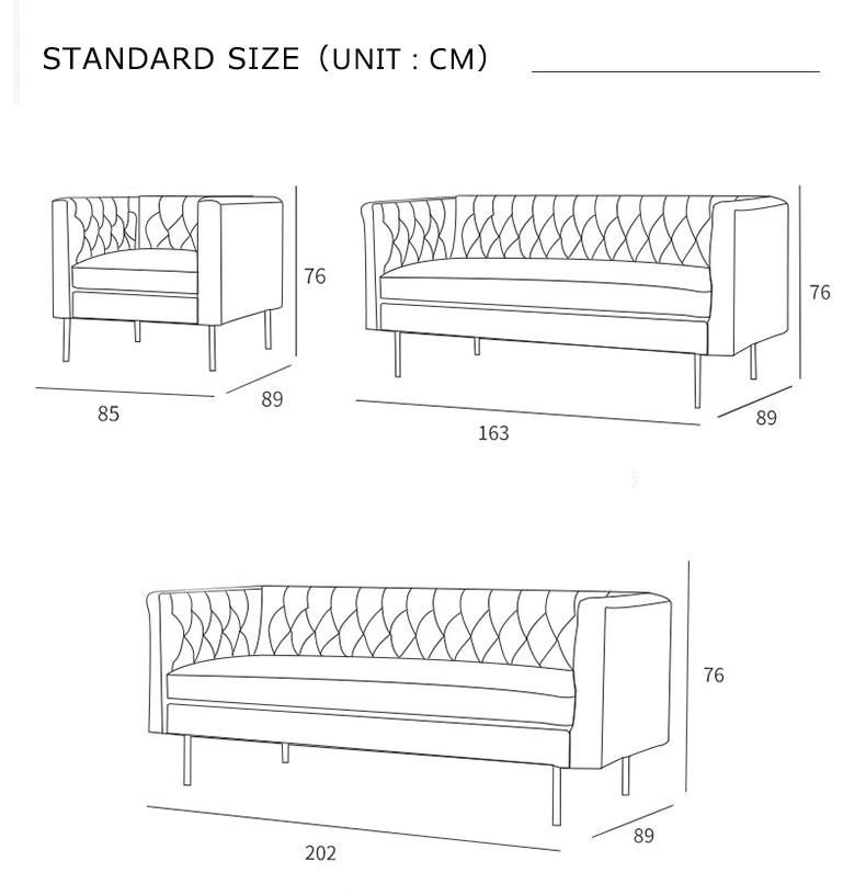 Factory Wholesale Living Room Furnituretop Leather Sofa