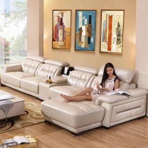 New Arrival L Shape Sectional Combination Genuine Leather Sofa (8019)