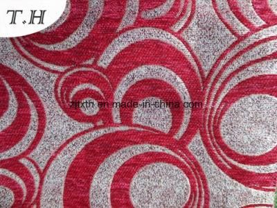 100% Polyester Fabric Large Brown Chenille Jacquard Sofa and Furniture Fabric (FTH32017)