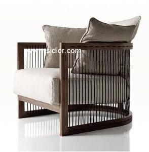 (SD-6005A) Modern Hotel Home Furniture Wooden Fabric Sofa with Arm