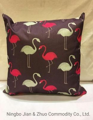Custom Polyester Digital Printing Flamingo Pillow Cushion