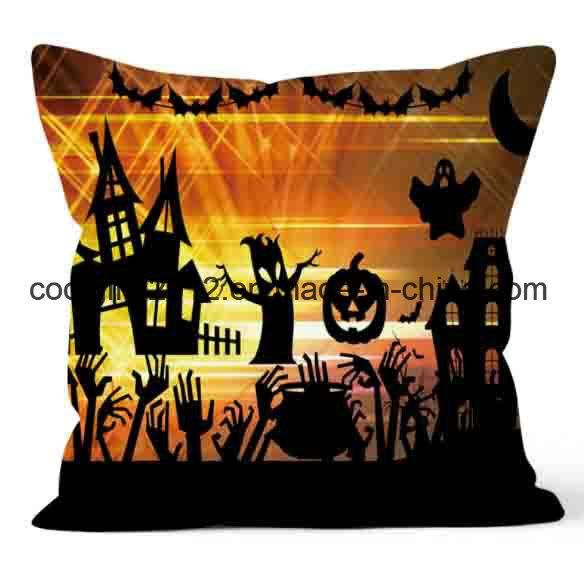 Halloween Decorative Square Cushion Printed Pillow Case for Sofa