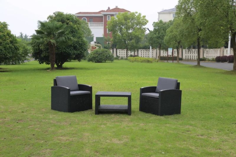 Rattan Pattern Plastic Polythene Injection Sofa Home Used Sofa in Modern Furniture Outdoor Furniture Living Room Garden Camping Leisure Sofa Sets