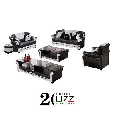 European Wholesale Home Furniture Lounge Leisure Genuine Leather Sectional Sofa Set