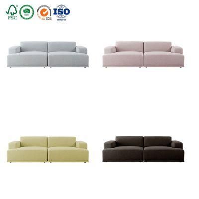 Italian Upholstery Assembly 3 Piece Sectional Fabric Cloud Sofa Chair 3 Seater Modular Sofa