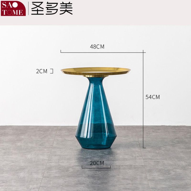 Sofa Round Shape Glass Accent End Table Coffee Tables